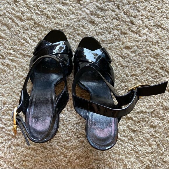 Versus Versace Leather Black High Heel Size 7.5 - Picture 10 of 13